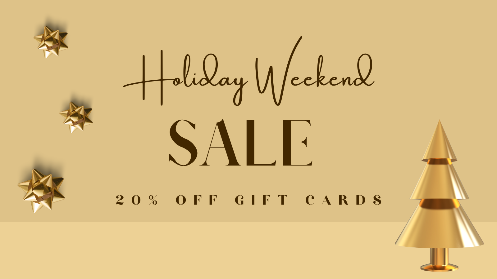 Holiday weekend Sale 20% off