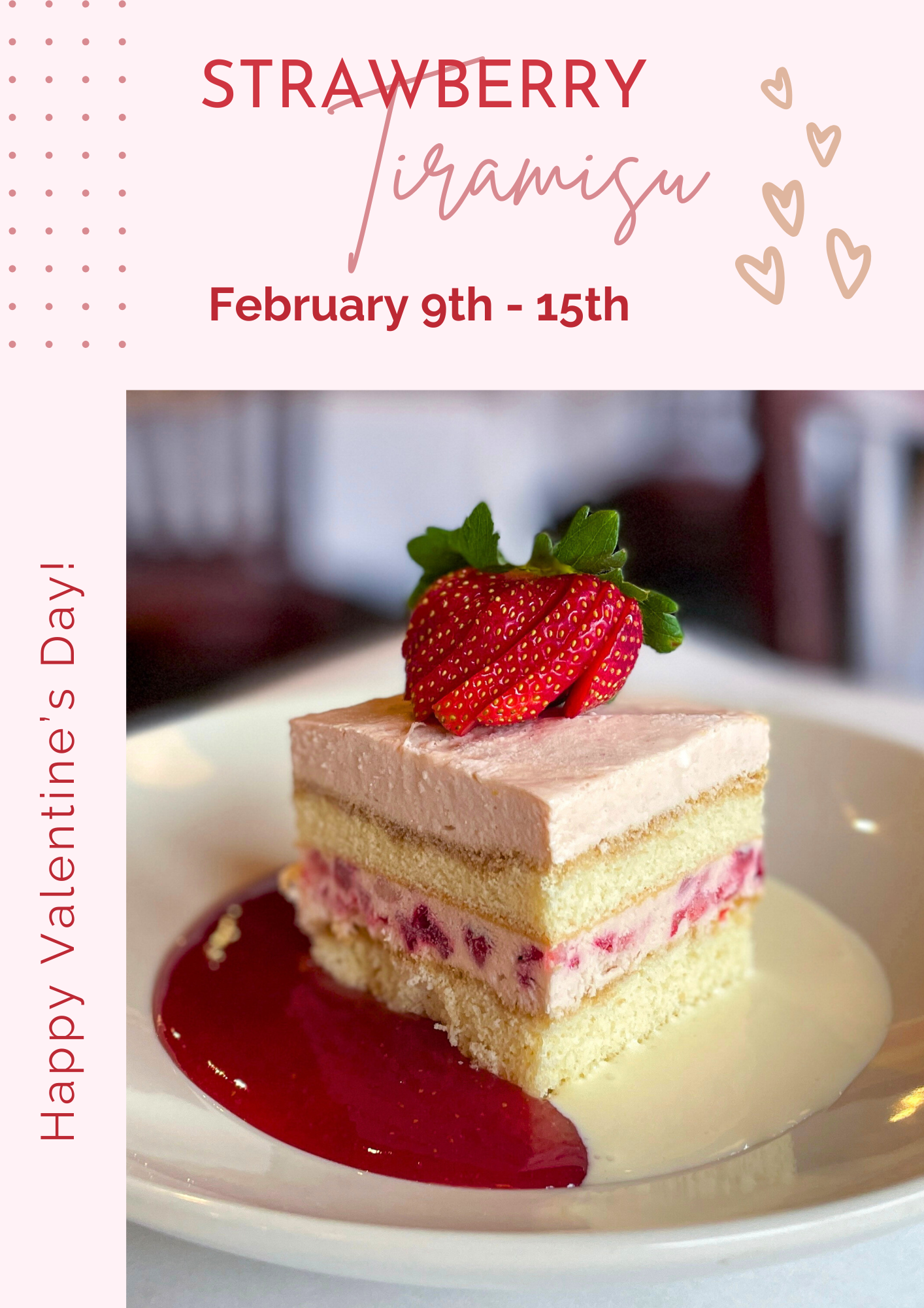 Straweberry tiramisu Feb 13-16th